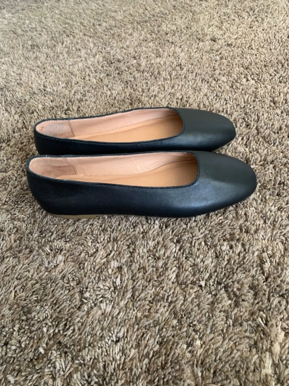 Madewell Black Cory Ballet Flats 7.5 Leather Classic Casual Career Shoes - Picture 7 of 12